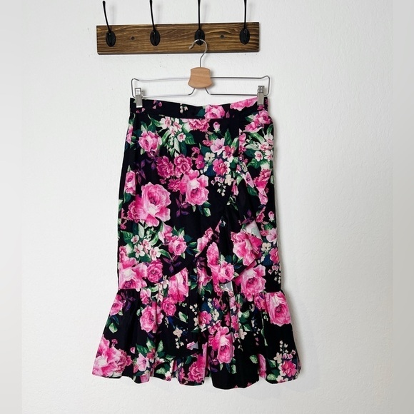 ELIZA J Floral Ruffle Midi Skirt - Picture 3 of 8